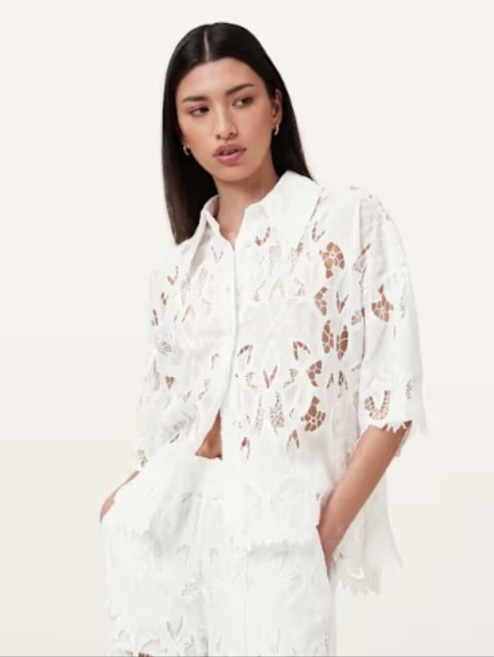 AllSaints Embroidered Relaxed Fit Charli Shirt